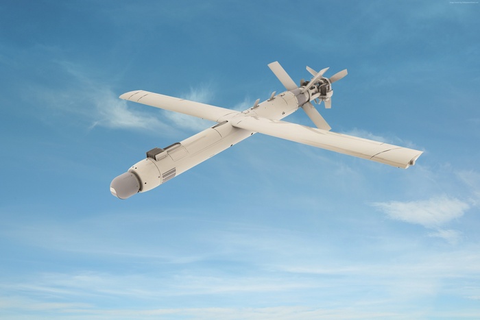Uvision Hero Kamikaze Drone in Flight