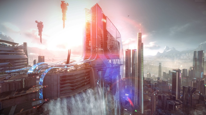 Killzone: Shadow Fall futuristic cityscape