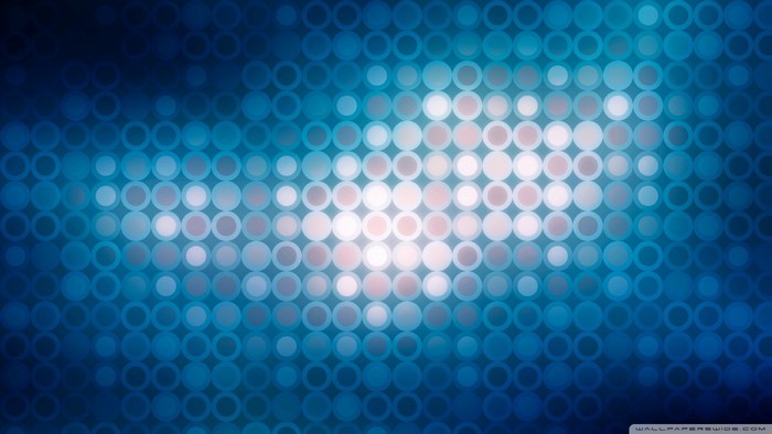 Blue and white abstract circle pattern with light effects