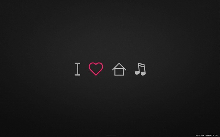 I Love House Music Minimalist Design