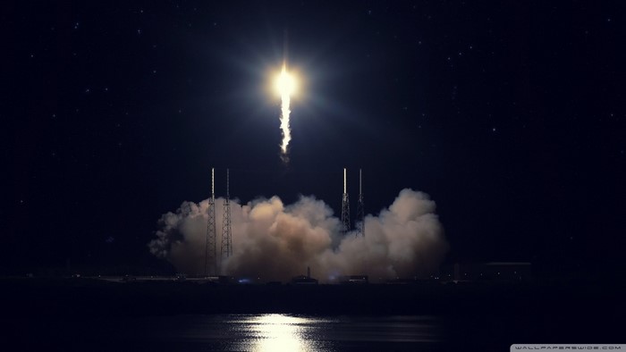 Rocket Launch at Night