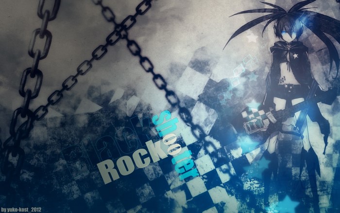 Black Rock Shooter with Chains and Guitar