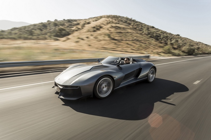 Rezvani Beast X concept car driving on a road