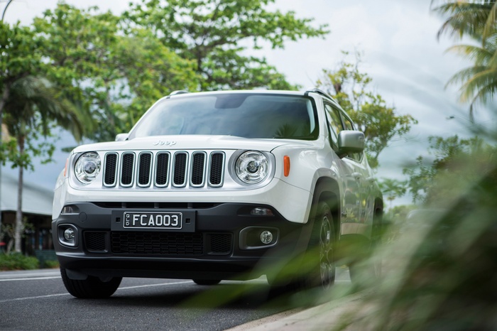 White Jeep Renegade Limited SUV