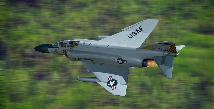 F-4 Phantom II jet aircraft in flight