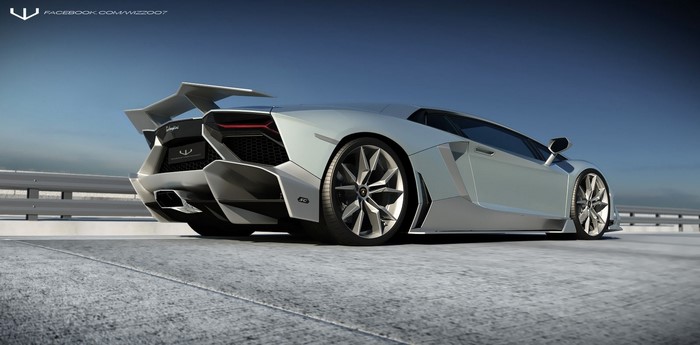 Lamborghini Aventador SVJ rear view