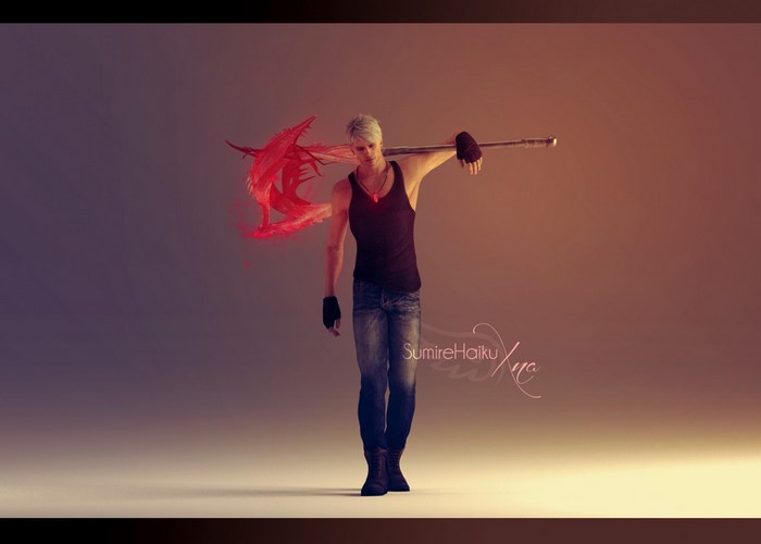 Nero from Devil May Cry with Red Weapon
