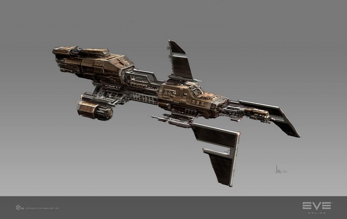 Minmatar Battlecruiser spaceship artwork from EVE Online