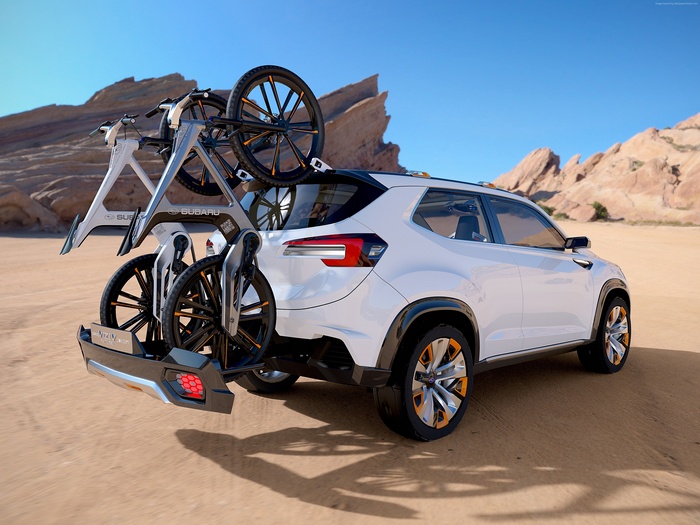 Subaru Viziv Future concept car with bikes