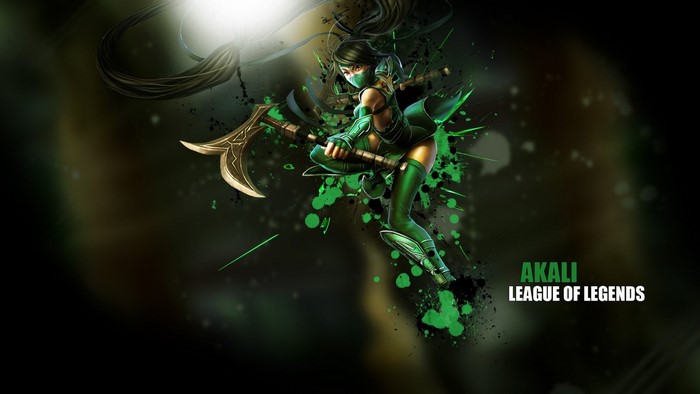 Akali from League of Legends with a Scythe