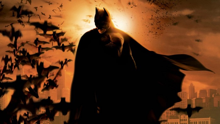 Batman from Batman Begins with bats