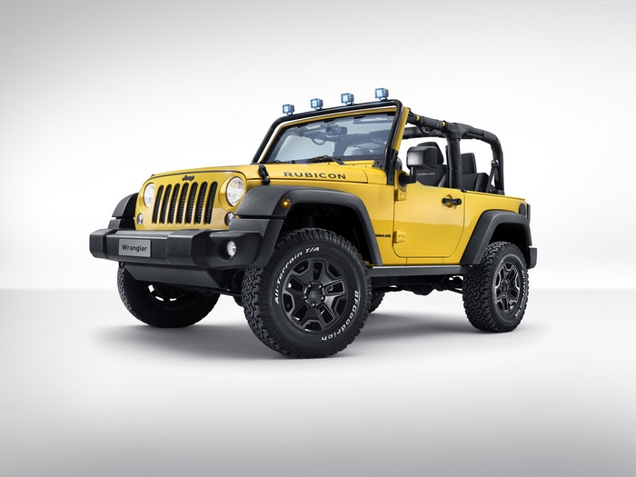 Yellow Jeep Wrangler Rubicon