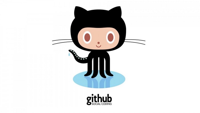 Github Octocat logo with text
