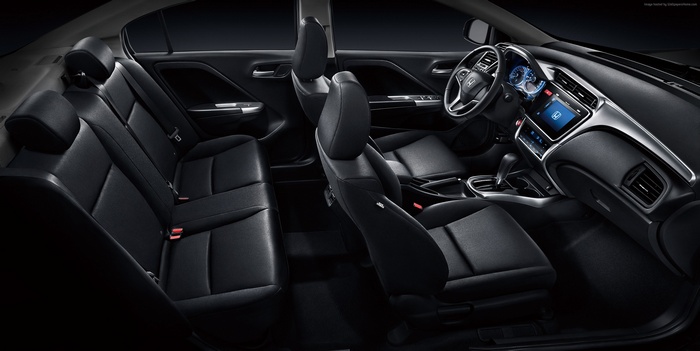 Interior of a Honda City sedan