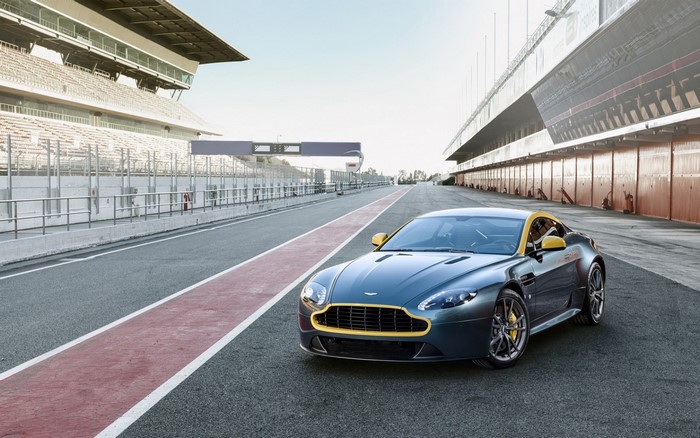 Aston Martin Vantage on a race track