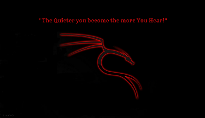 The Quieter you become the more You Hear! quote with dragon logo