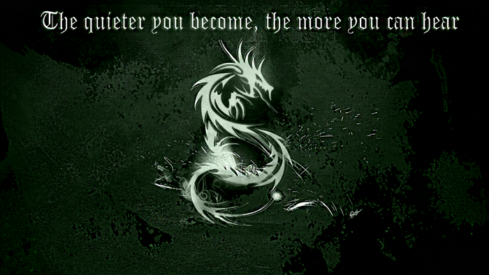 Quote about hearing with a dragon illustration
