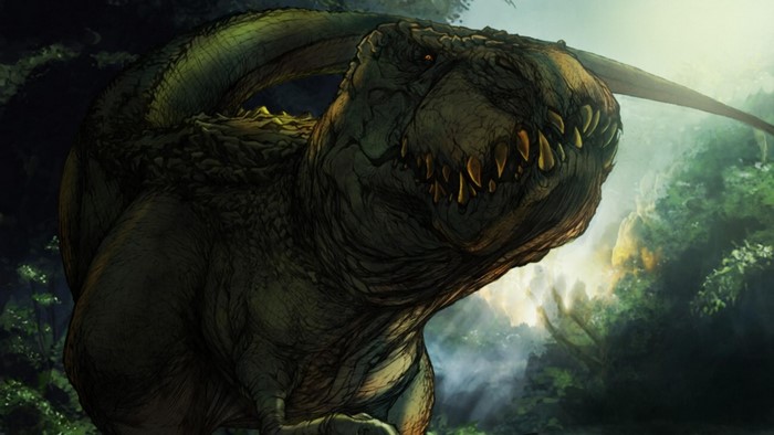 Indominus Rex in a Dense Jungle