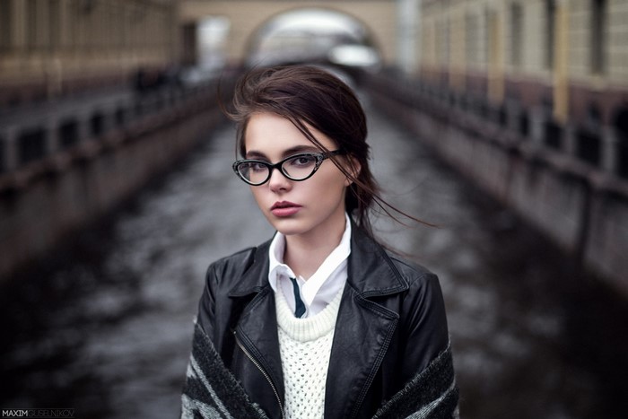 Woman with glasses in St. Petersburg