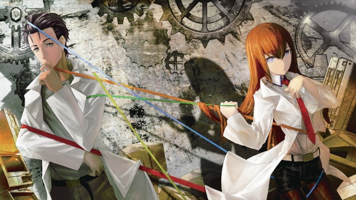 Okabe Rintarou and Makise Kurisu from Steins Gate