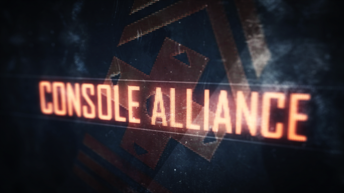 Console Alliance text with abstract background