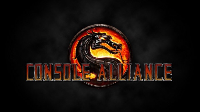 Mortal Kombat logo with "CONSOLE ALLIANCE" text