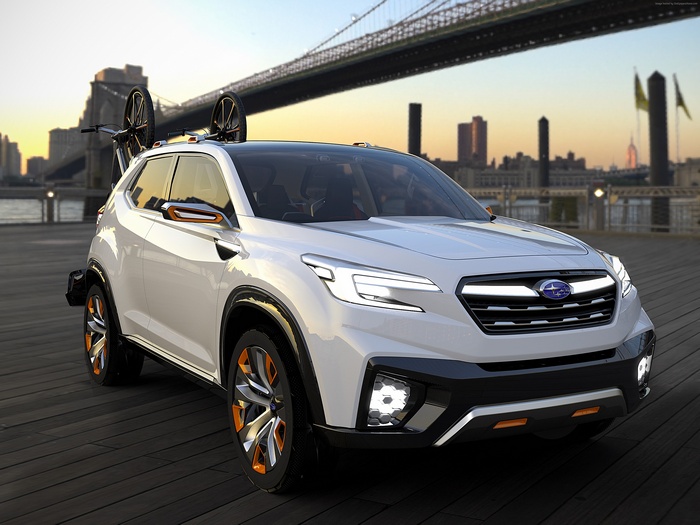Subaru Viziv Future concept car with bikes