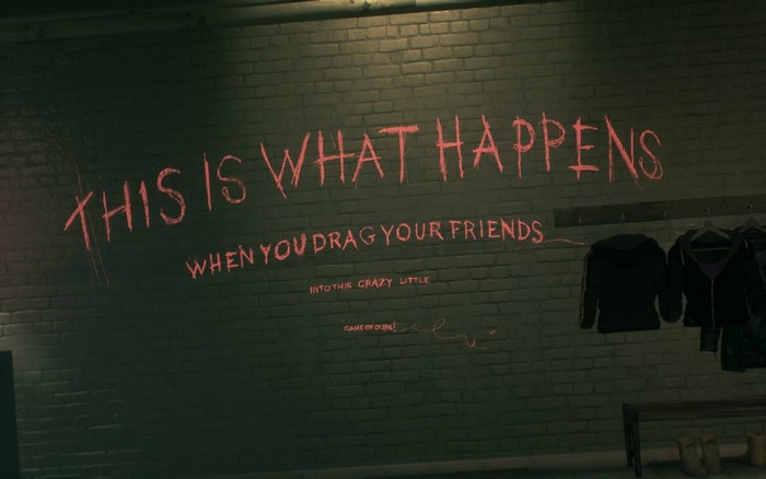 Graffiti on a brick wall