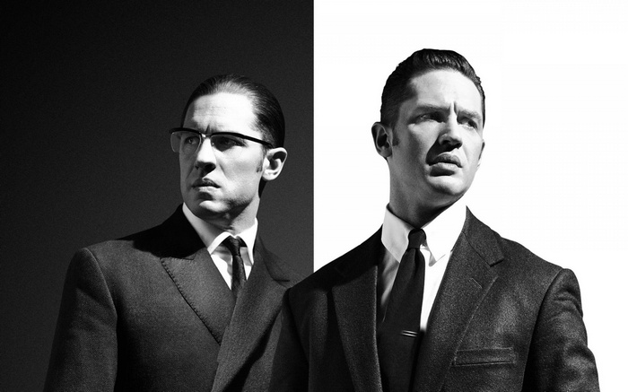 Tom Hardy as Ronnie Kray and Reggie Kray