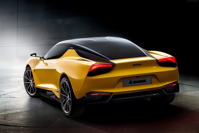 Yellow Magna Steyr MILA Plus concept car
