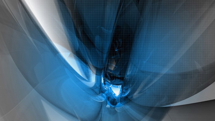 Abstract blue and gray digital art render