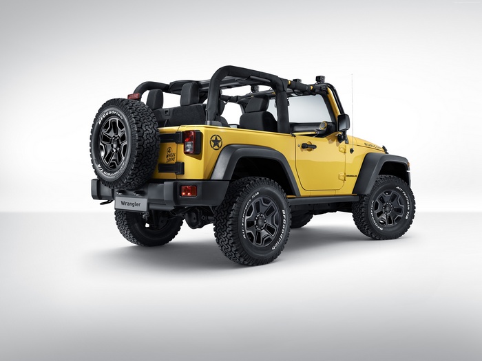 Yellow Jeep Wrangler Rubicon 4x4 SUV