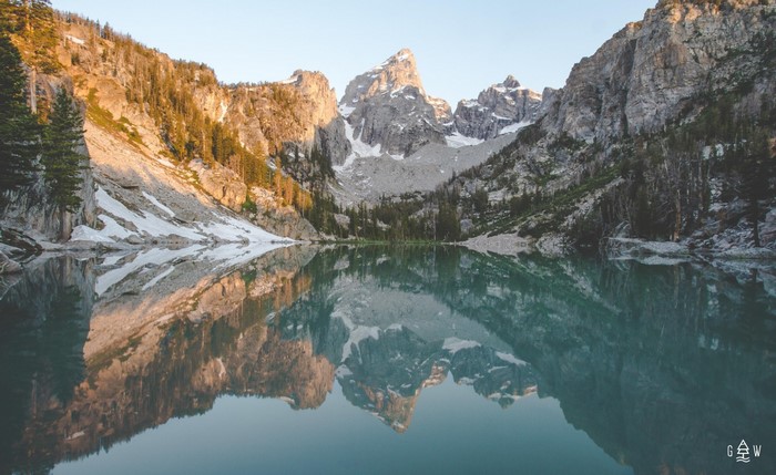 Delta Lake Wyoming Mountains Reflection