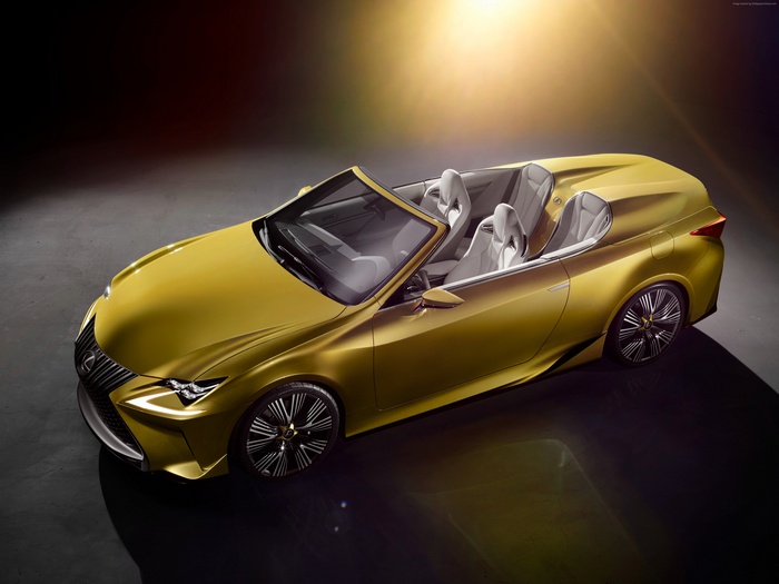 Gold Lexus LF-C2 Convertible Concept Car