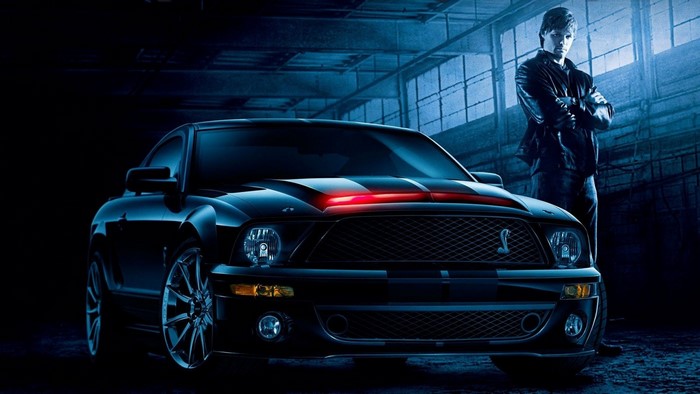Knight Rider KITT car with Michael Knight