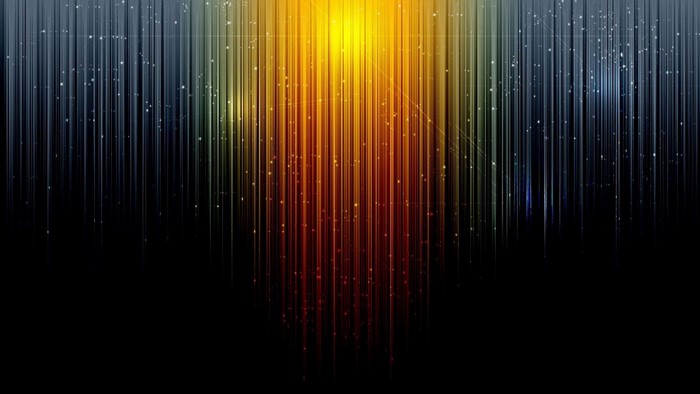 Abstract colorful light streaks with sparkles