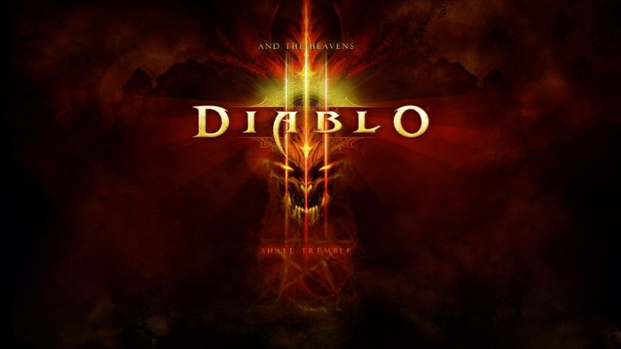 Diablo III video game logo with demonic imagery