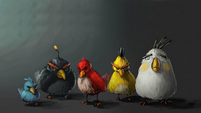 Realistic Painted Angry Birds Characters