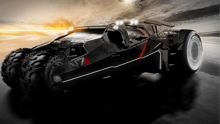 Futuristic N7 armored vehicle with large tires