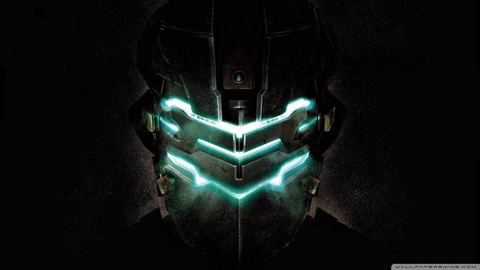 Dead Space 3 Isaac Clarke helmet close-up