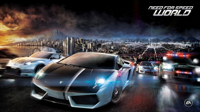 Need for Speed World cars and city skyline