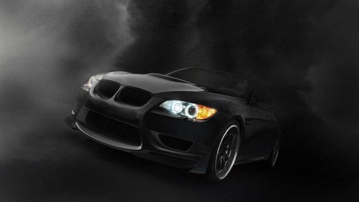 Black BMW M3 Coupe in Smoke