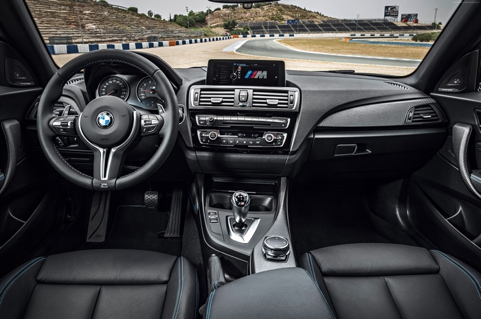 BMW M2 Interior with Racing Track View