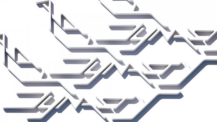 Abstract white lines on white background