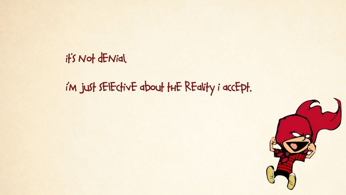 Illustration with text and cartoon character