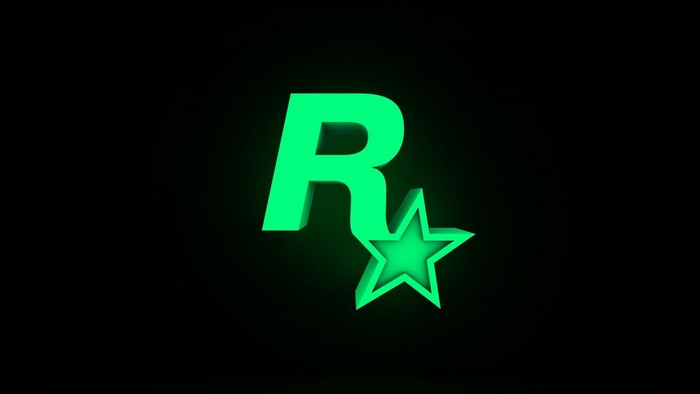 Rockstar Games logo with green neon R and star