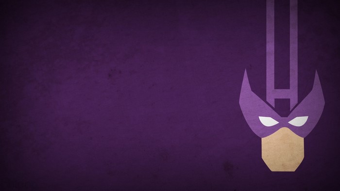 Hawkeye from Marvel Comics minimalist mask