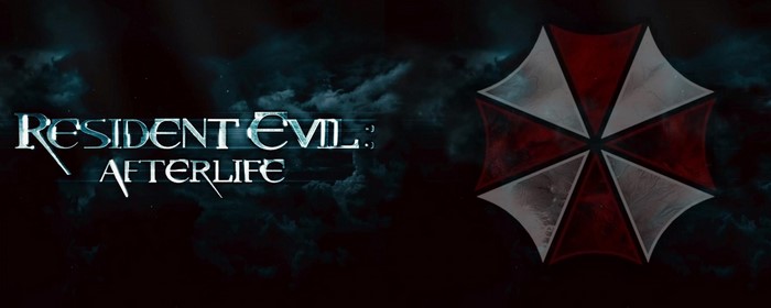 Resident Evil Afterlife logo with Umbrella Corporation symbol