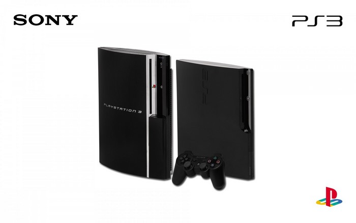 Sony PlayStation 3 consoles with controller