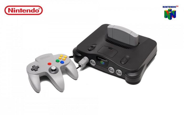 Nintendo 64 console with controller